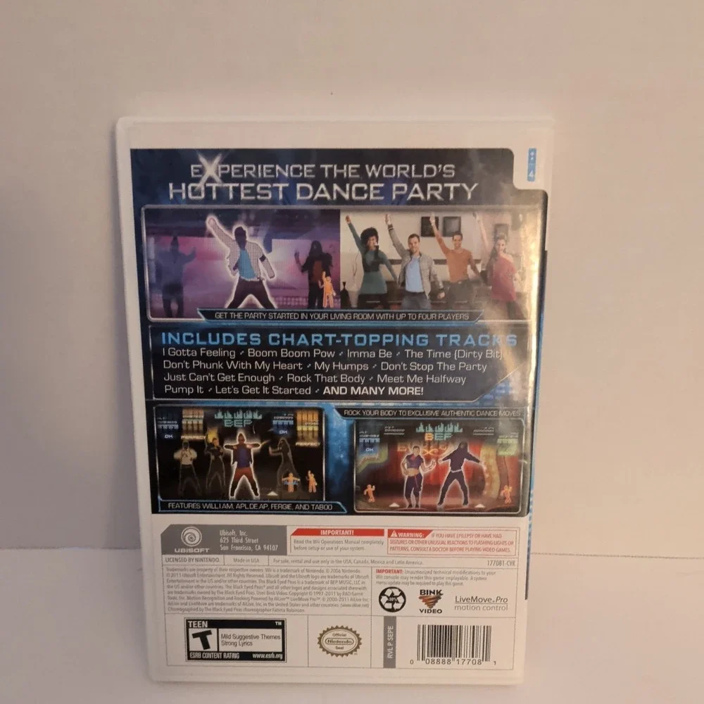 The Black Eyed Peas Experience Nintendo Wii Game CIB Ubisoft Dance Party